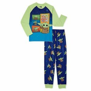 NWT Star Wars Baby Yoda Boys Long Sleeve Pajamas Set, 2-Pieces